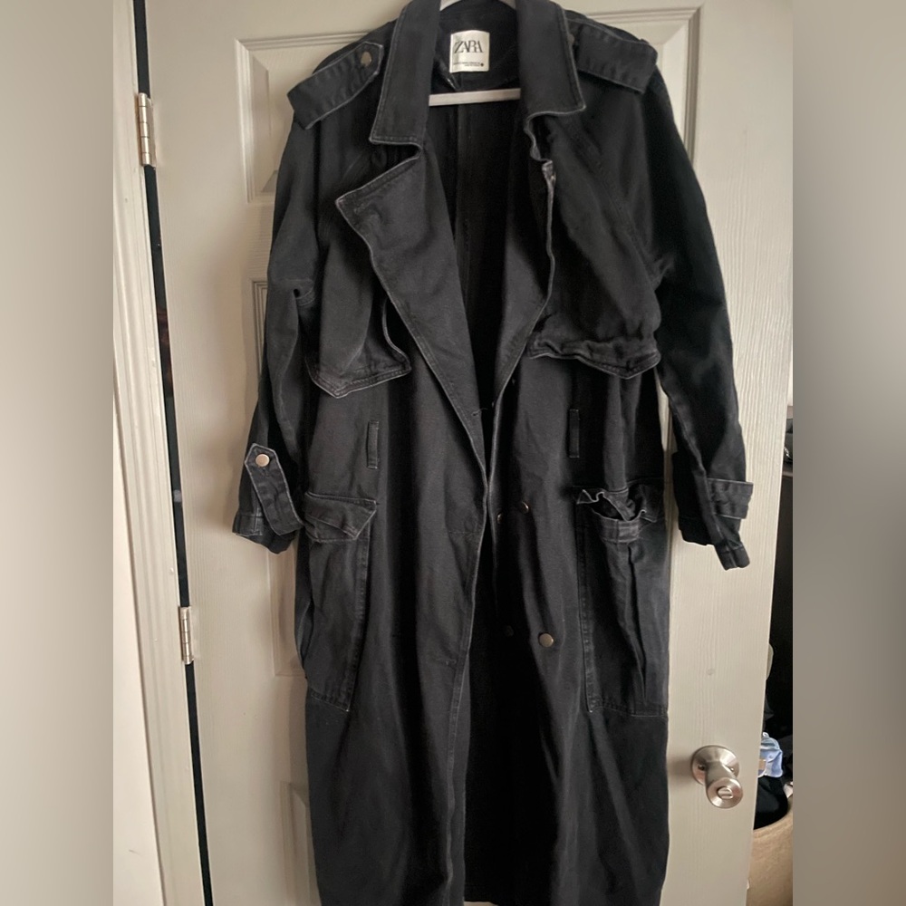 Zara Denim Trench Coat